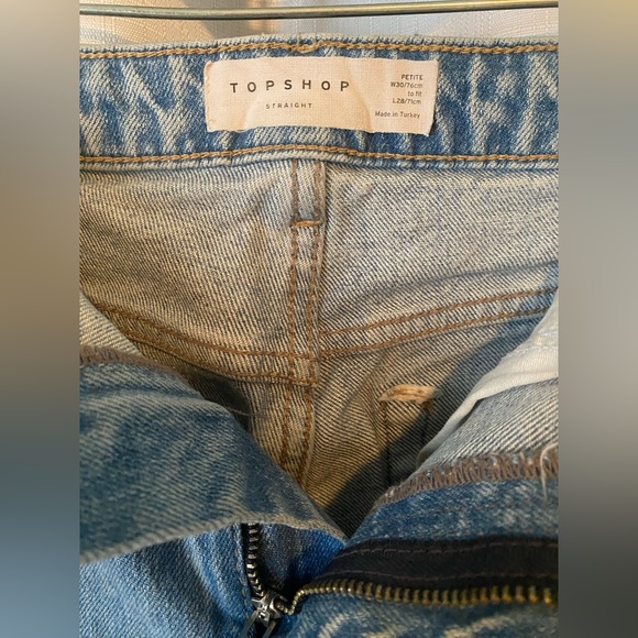 Topshop Raw Hem Crop Straight Jeans (Petite) - Picture 8 of 12